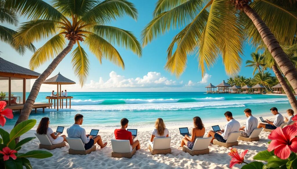 découvrez comment le visa nomade digital séduit les professionnels de la technologie en quête de travail à distance dans des destinations tropicales idylliques, alliant productivité et qualité de vie.